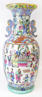 Lot 366 - A large 19th century Chinese Famille Rose vase...