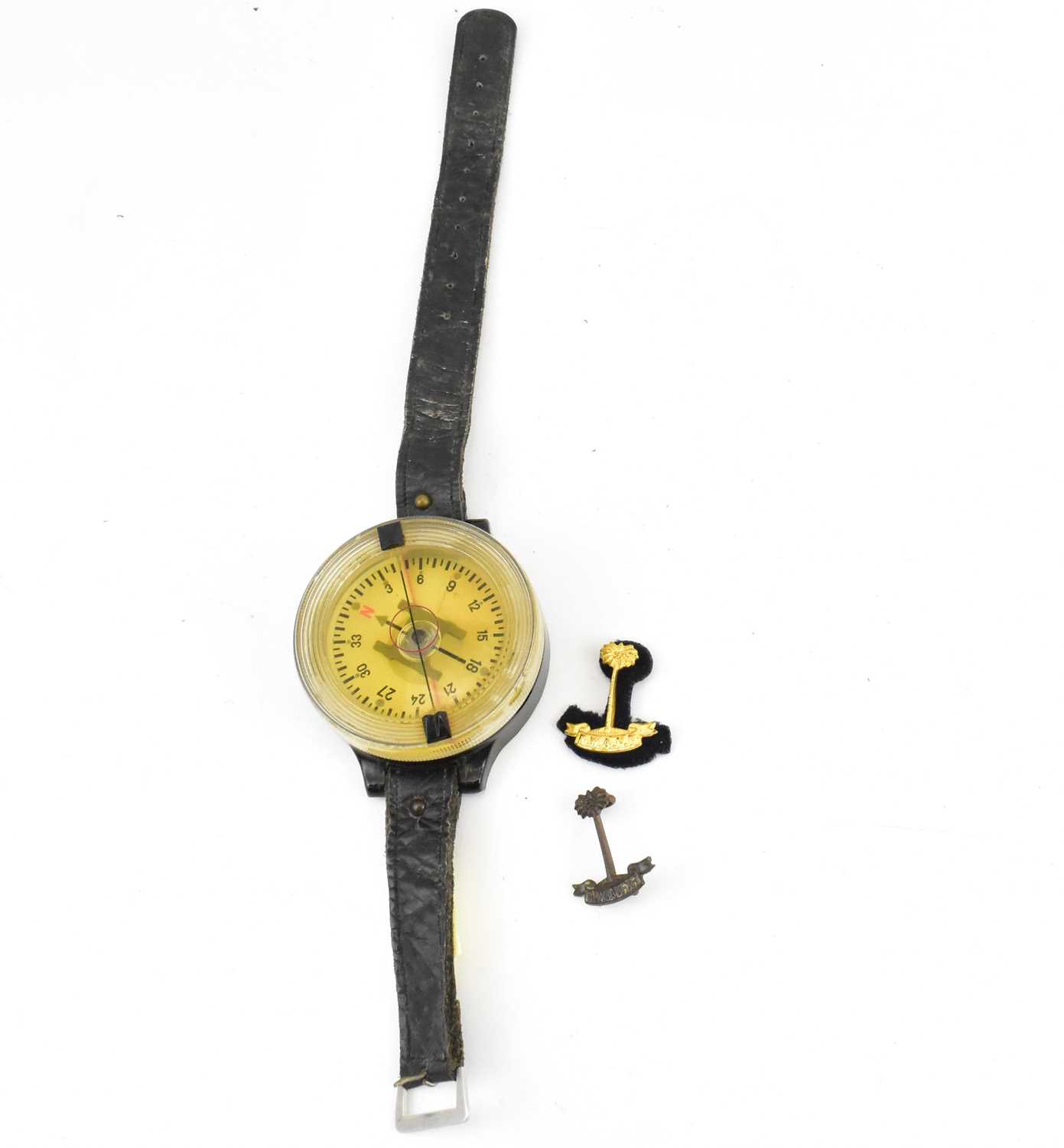 Lot 548 - A German WWII Luftwaffe pilot's wrist compass,...