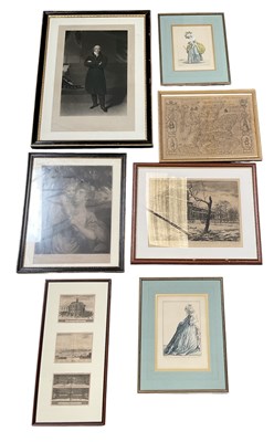 Lot 190 - Seven 19th century and later black and white...