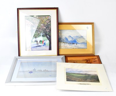 Lot 571 - Ten paintings and prints, mainly of...