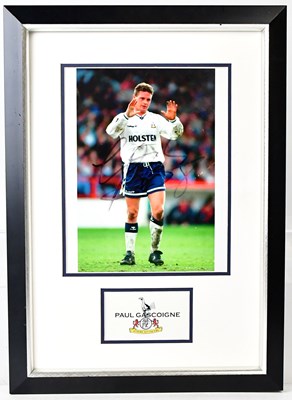 Lot 546 - PAUL GASCOIGNE; a signed photograph mounted...