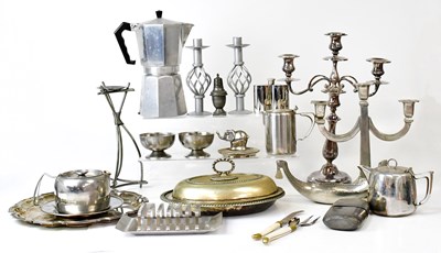 Lot 655 - A quantity of silver-plated and other items,...