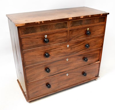 Lot 65 - A late 19th/early 20th century mahogany chest...