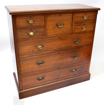 Lot 55 - An Edwardian mahogany chest of drawers with...