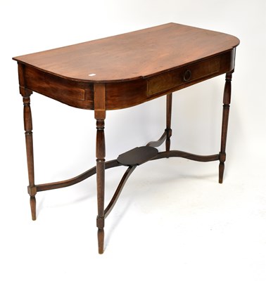 Lot 88 - A Regency-style mahogany bow-front side table...