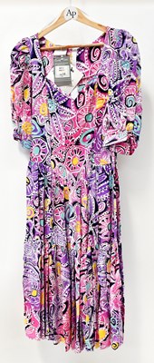 Lot 651 - ZANDRA RHODES; a two-piece green suit,...