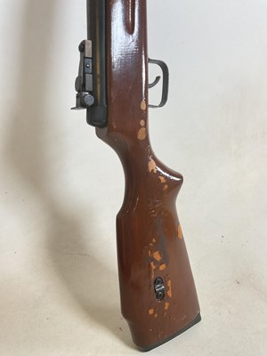 Lot 133 - A vintage air rifle with painted stock.