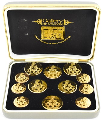 Lot 546 - ROYAL SUSSEX REGIMENT; a cased set of twelve...