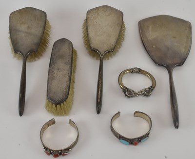 Lot 433 - An Elizabeth II hallmarked silver four piece...