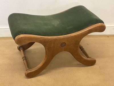 Lot 424 - An upholstered beech framed stool, height 40cm,...