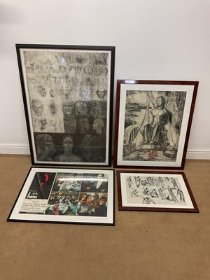 Lot 294 - Four various framed and glazed prints, largest...