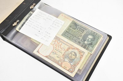 Lot 594 - An album of various banknotes including 5...