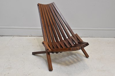 Lot 1064 - A Scandinavian teak Pealers Chair.