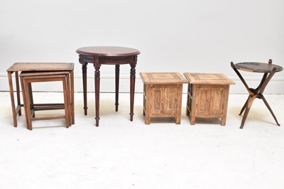Lot 1066 - A group of reproduction tables including a...