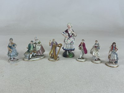 Lot 166 - ROSENTHAL; five porcelain figures and a figure...