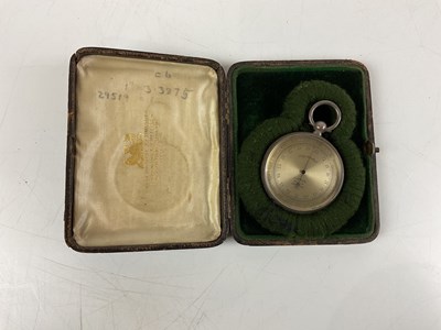 Lot 278 - J.HICKS; a silver cased compensated barometer,...