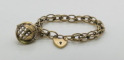 Lot 755 - A 9ct yellow gold open link bracelet, with...