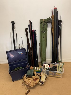 Lot 88 - A quantity of fishing gear, to include various...