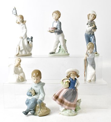Lot 211C - LLADRÓ; two figures of children, a girl...