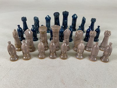 Lot 186 - A porcelain bespoke hand made chess set,...
