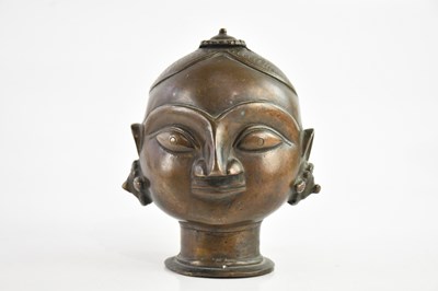 Lot 1199 - A bronze bust of Gauri, 15cm.