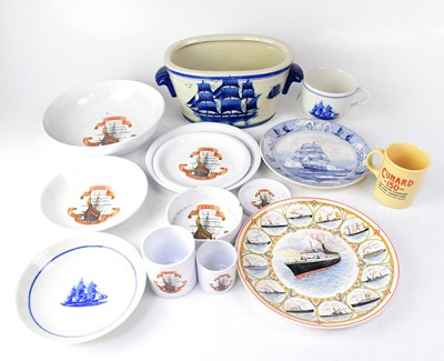 Lot 227 - Various maritime related ceramics to include a...