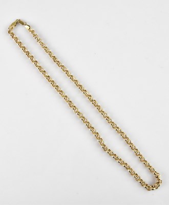 Lot 2083 - A 9ct yellow gold curb link necklace, length...