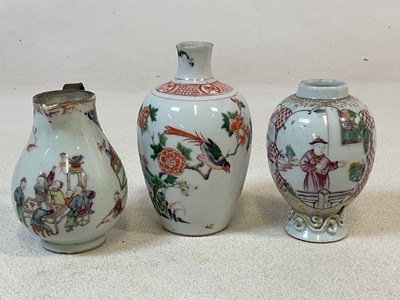 Lot 56 - An 18th century Chinese Famille Verte vase,...
