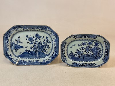 Lot 57 - Two circa 1800 graduated Chinese blue and...
