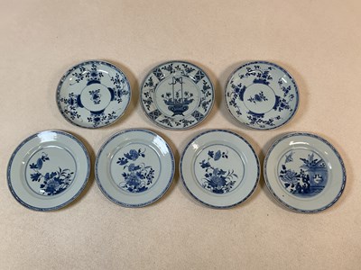 Lot 26 - A set of four circa 1800 Chinese blue and...