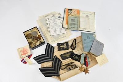 Lot 1214 - A group of military items relating to Sergeant...