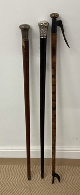 Lot 8 - A late Victorian novelty walking cane, with...