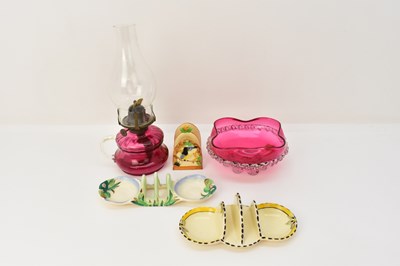 Lot 140 - CLARICE CLIFF, NEWPORT; a floral decorated...