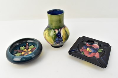 Lot 133 - MOORCROFT; three small items comprising a...