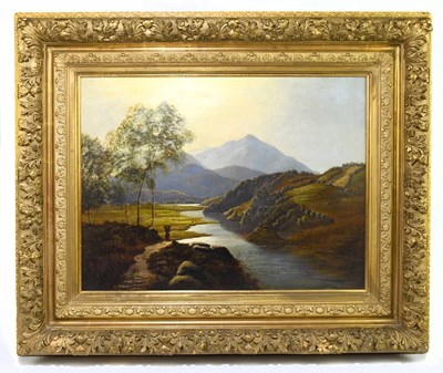 Lot 373 - K GILBERT; oil on canvas, rural scene, signed...