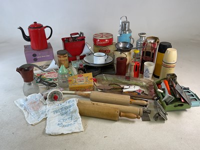 Lot 61 - KITCHENALIA; a quantity of kitchen equipment,...