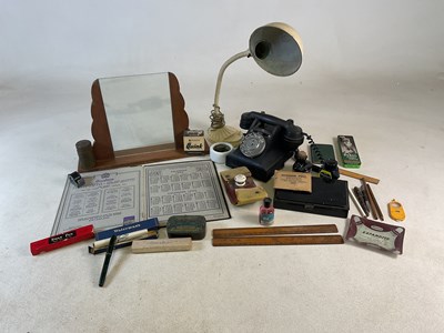 Lot 62 - A quantity of early desk and writing supplies,...