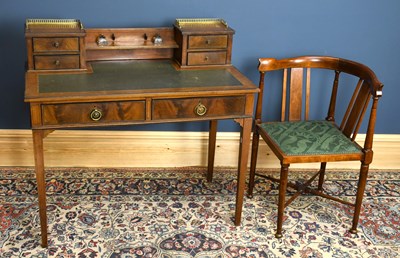 Lot 2774 - An Edwardian style mahogany writing tabl with...