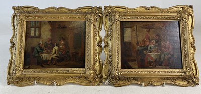 Lot 286 - 19TH CENTURY DUTCH SCHOOL; a pair of oils on...