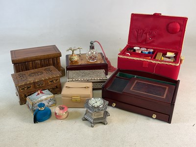 Lot 40 - A quantity of jewellery boxes, perfume bottles...
