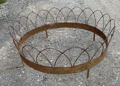 Lot 354 - LASSCO; a circular wrought iron floral bedding...