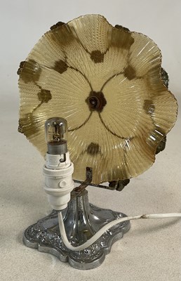 Lot 323 - A 1930s glass decorative table lamp, lightly...