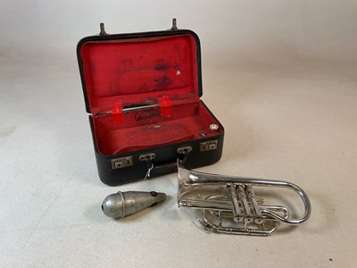 Lot 362 - BESSON & CO; a Class A silver plated cornet,...