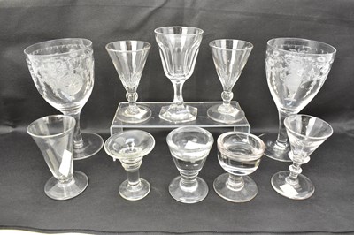 Lot 213 - Ten items of 19th century glassware including...