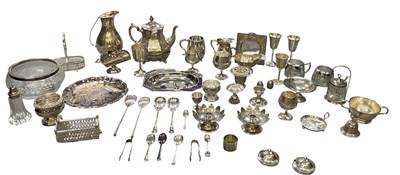 Lot 413 - A collection of assorted silver plated items...