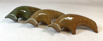 Lot 371 - BRISTOW FOR SHANKLIN POTTERY; three stylised...