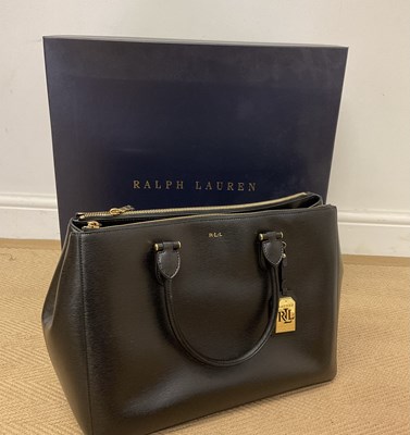 Lot 249 - RALPH LAUREN; a Newbury black double-zip...
