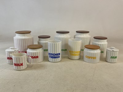 Lot 415 - HORNSEA POTTERY; a group of 'Stripes' pattern...