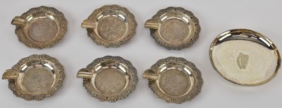 Lot 437 - A set of six Mexican 925 sterling silver...