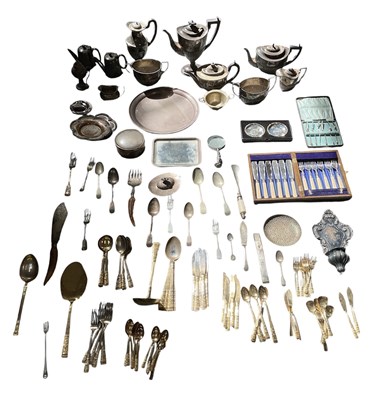 Lot 414 - A large quantity of assorted silver plated...
